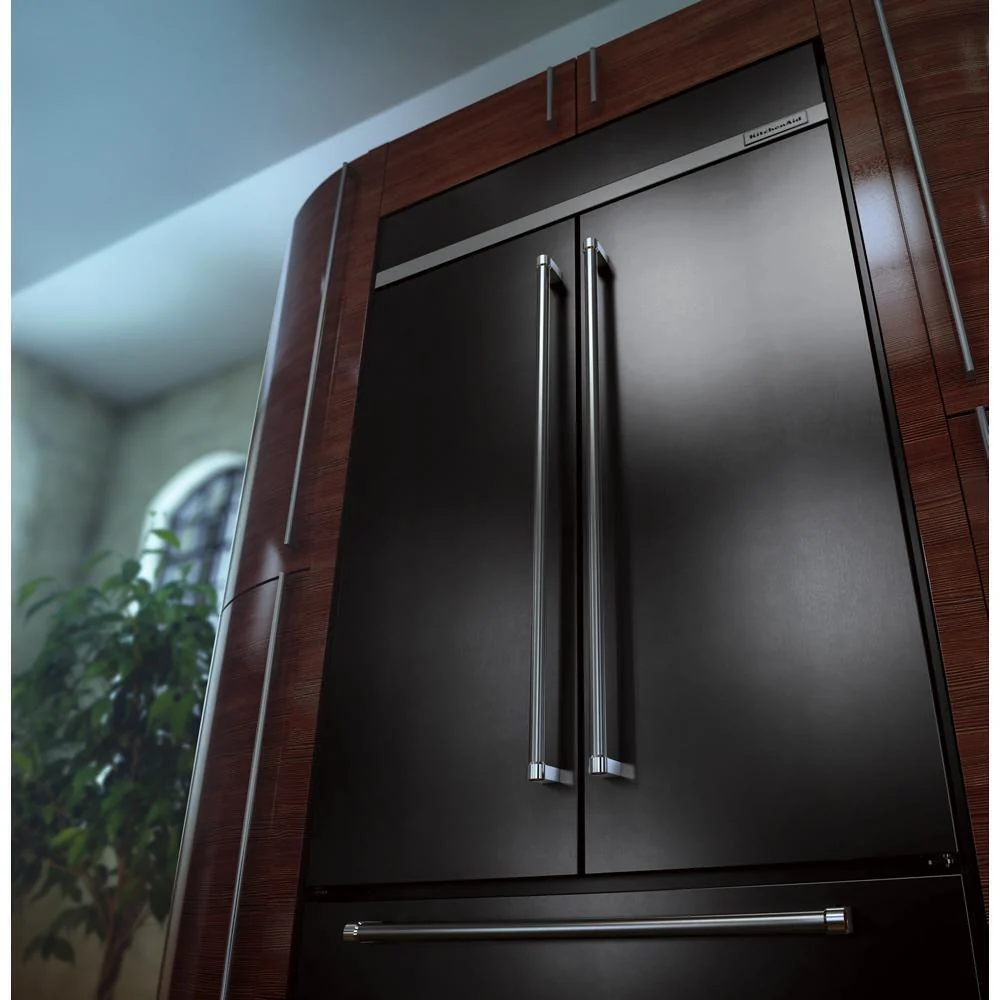 Kitchenaid KBFN502EBS 24.2 Cu. Ft. 42" Width Built-In Stainless French Door Refrigerator with Platinum Interior Design - Image 8