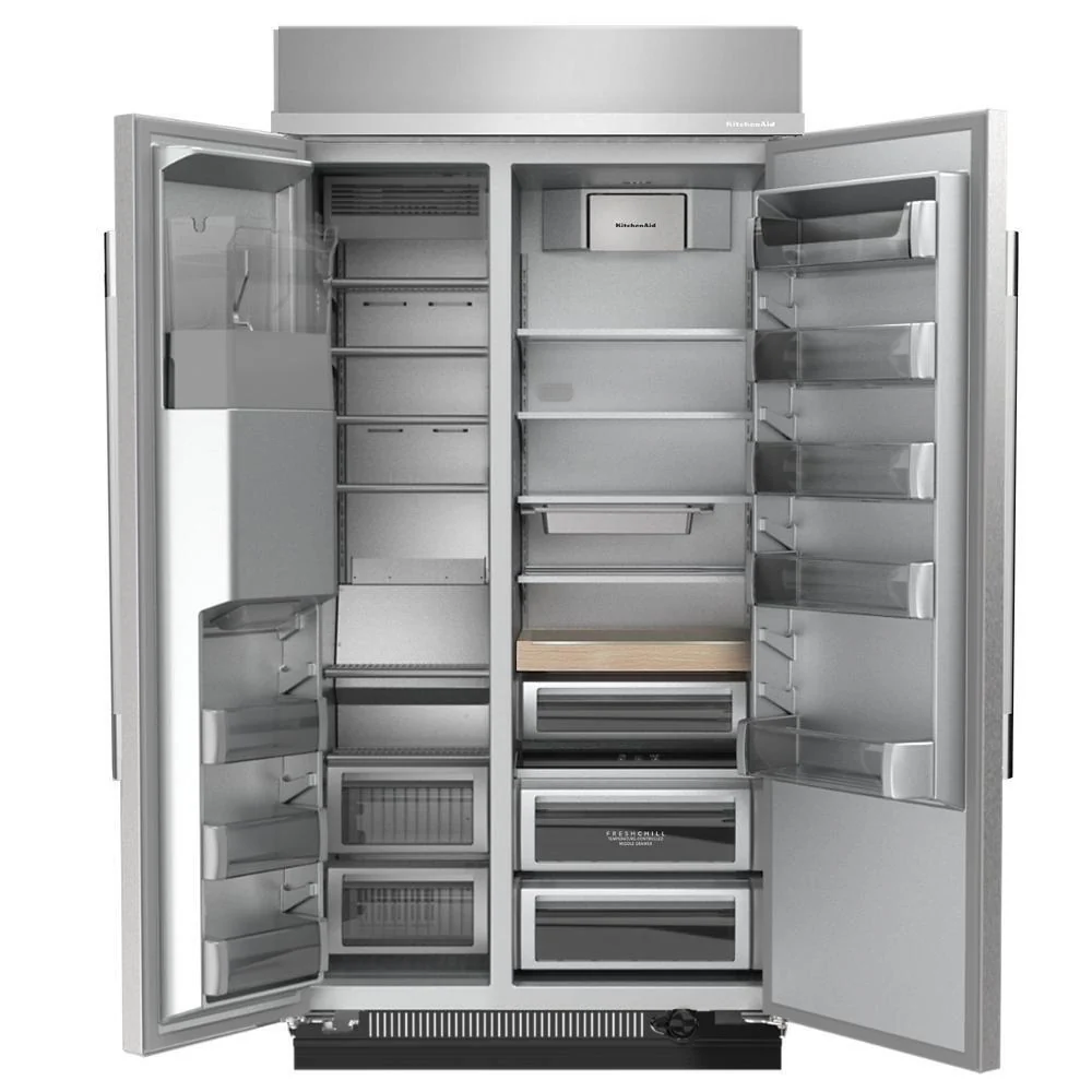 Kitchenaid KBSD742SPS 25.1 Cu. Ft. 42" Built-In Side-by-Side Refrigerator features Exterior Water and Ice Dispenser with Measured Fill - Image 3
