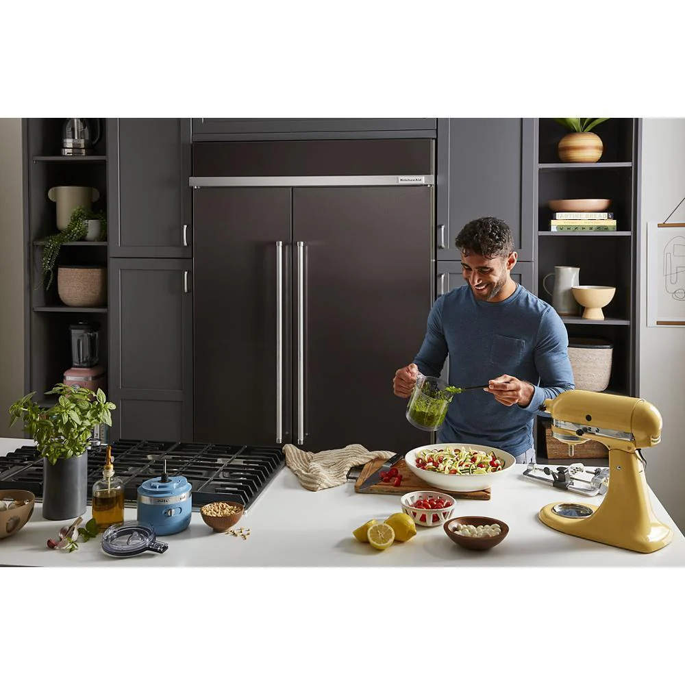 Kitchenaid KBSN708MBS 30 Cu. Ft. 48" Built-In Side-by-Side Refrigerator with PrintShield™ Finish - Image 11