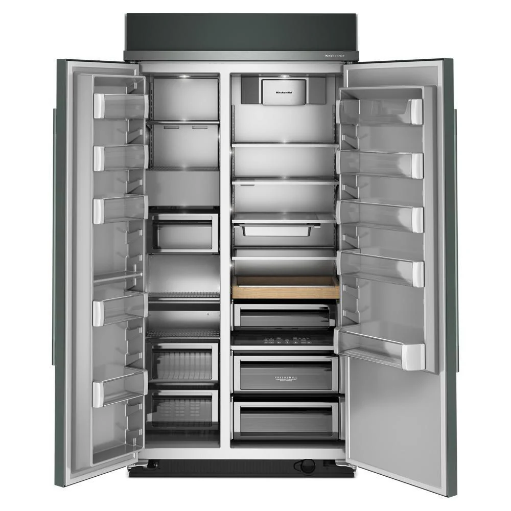 Kitchenaid KBSN742SJP 25.5 Cu. Ft. 42" Built-In Side-by-Side Refrigerator with Platinum Interior - Image 3