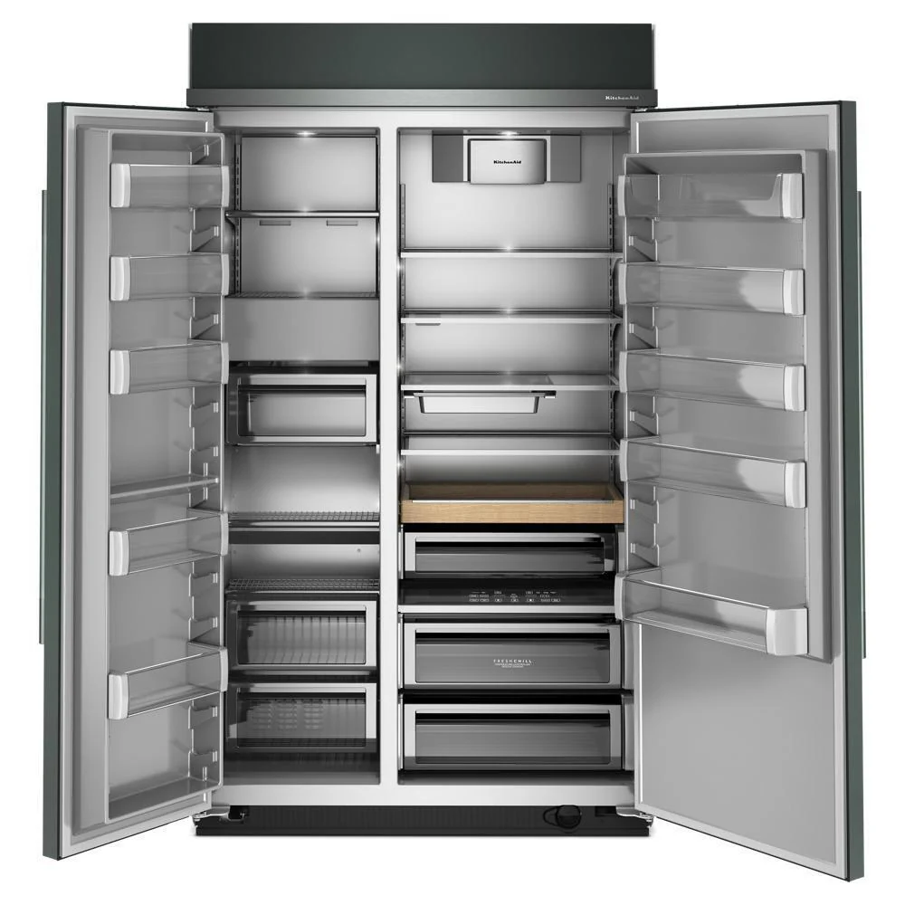 Kitchenaid KBSN748SJP 30 Cu. Ft. 48" Built-In Side-by-Side Refrigerator with Platinum Interior - Image 7