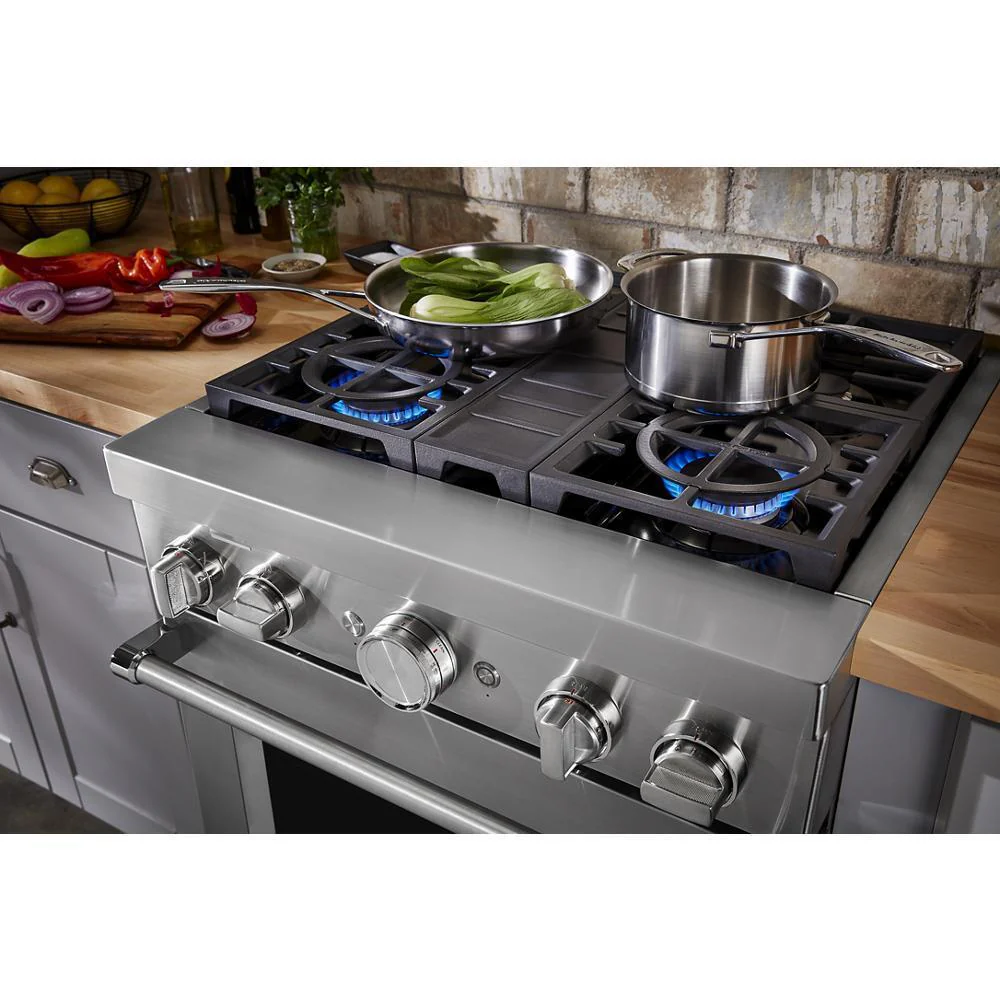 KFDC500JSS KitchenAid® 30'' Smart Commercial-Style Dual Fuel Range with 4 Burners - Image 11