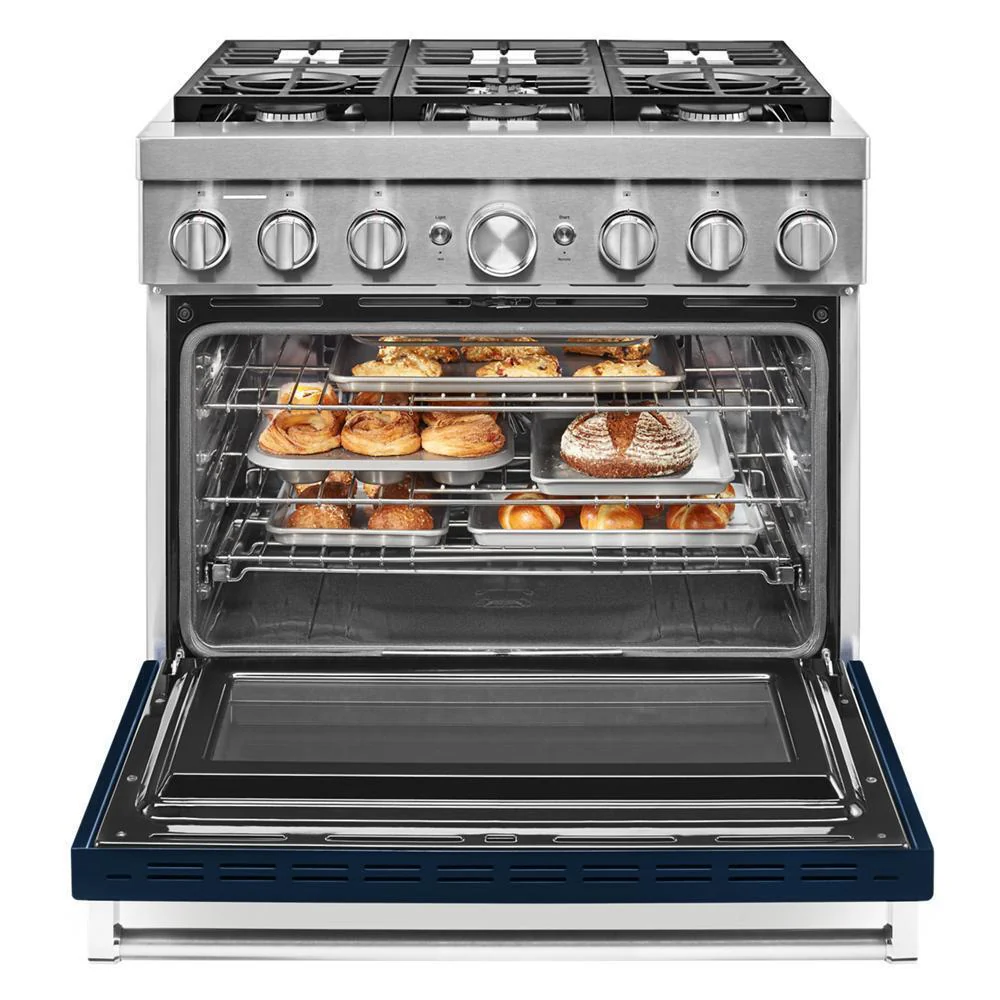 KFDC506JIB KitchenAid® 36'' Smart Commercial-Style Dual Fuel Range with 6 Burners - Image 9
