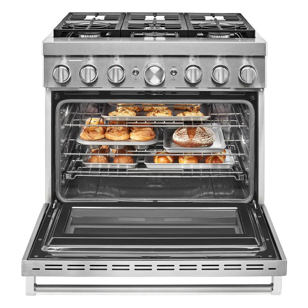 KFDC506JSS KitchenAid® 36'' Smart Commercial-Style Dual Fuel Range with 6 Burners - Image 8