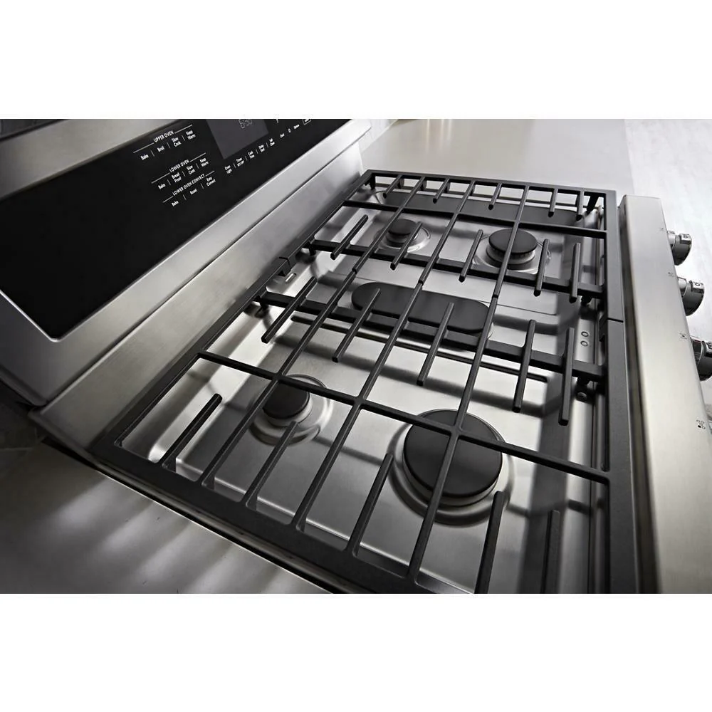 Kitchenaid KFGD500ESS 30-Inch 5 Burner Gas Double Oven Convection Range - Image 3