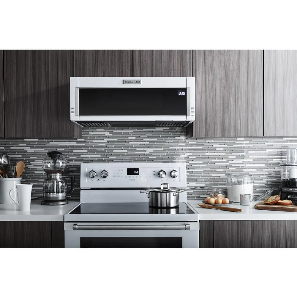 Kitchenaid KMLS311HWH 1000-Watt Low Profile Microwave Hood Combination - Image 14