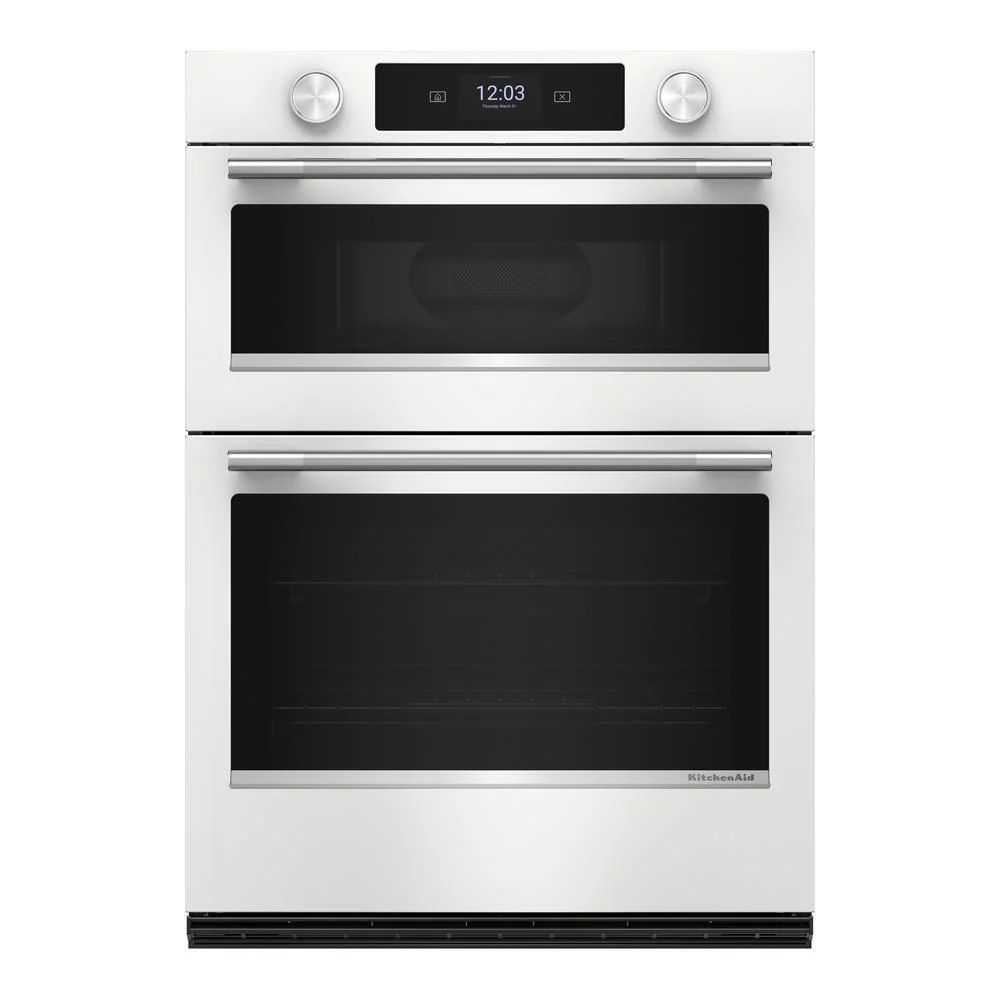 Kitchenaid KOEC730SWH 30-inch Smart Electric Combo Wall Oven with Assisted Cooking Modes - White