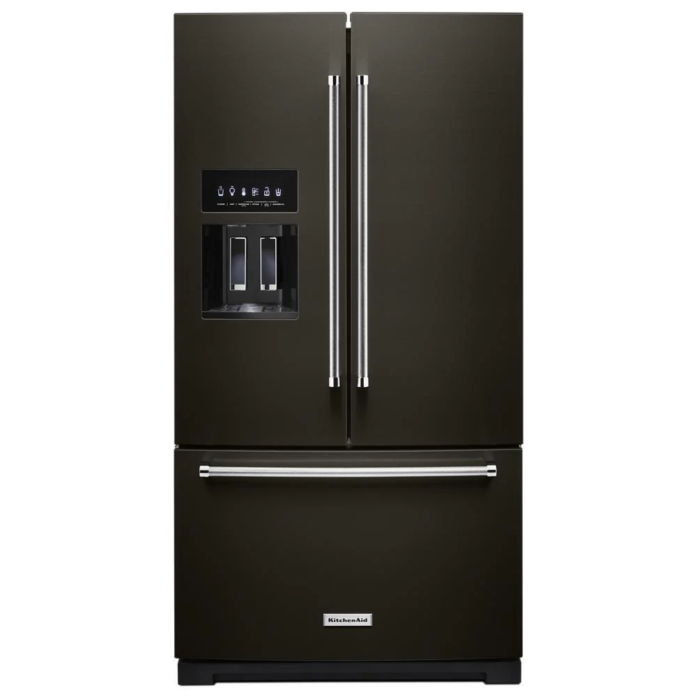 26.8 cu. ft. 36-Inch Width Standard Depth French Door Refrigerator with Exterior Ice and Water and PrintShield™ Finish