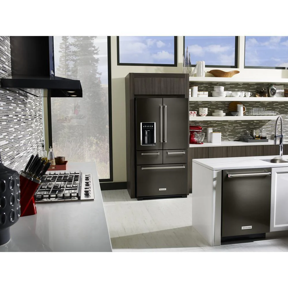 Kitchenaid KRMF706EBS 25.8 Cu. Ft. 36" Multi-Door Freestanding Refrigerator with Platinum Interior Design and PrintShield™ Finish - Image 29