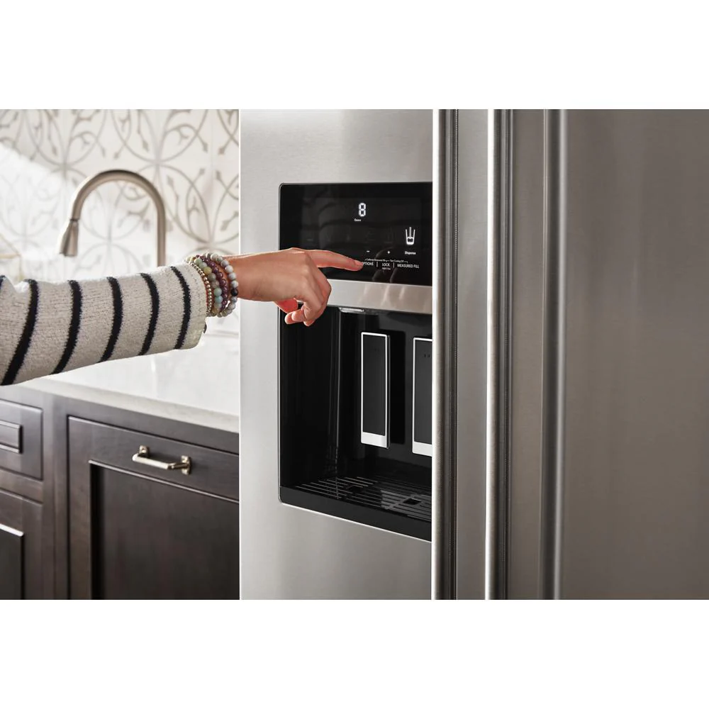 Kitchenaid KRSC700HPS 19.9 cu ft. Counter-Depth Side-by-Side Refrigerator with Exterior Ice and Water and PrintShield™ finish - Image 13