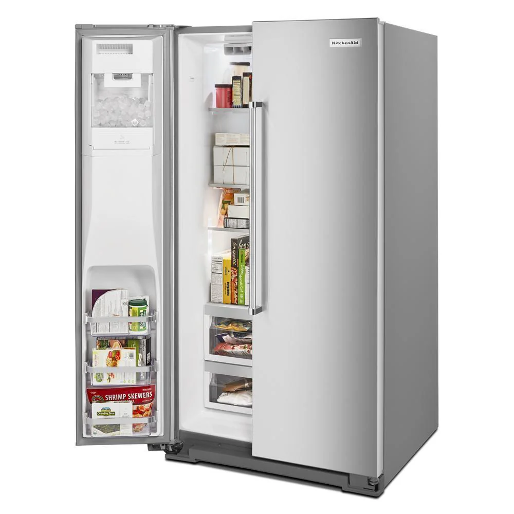 Kitchenaid KRSF705HPS 24.8 cu ft. Side-by-Side Refrigerator with Exterior Ice and Water and PrintShield™ finish - Image 10