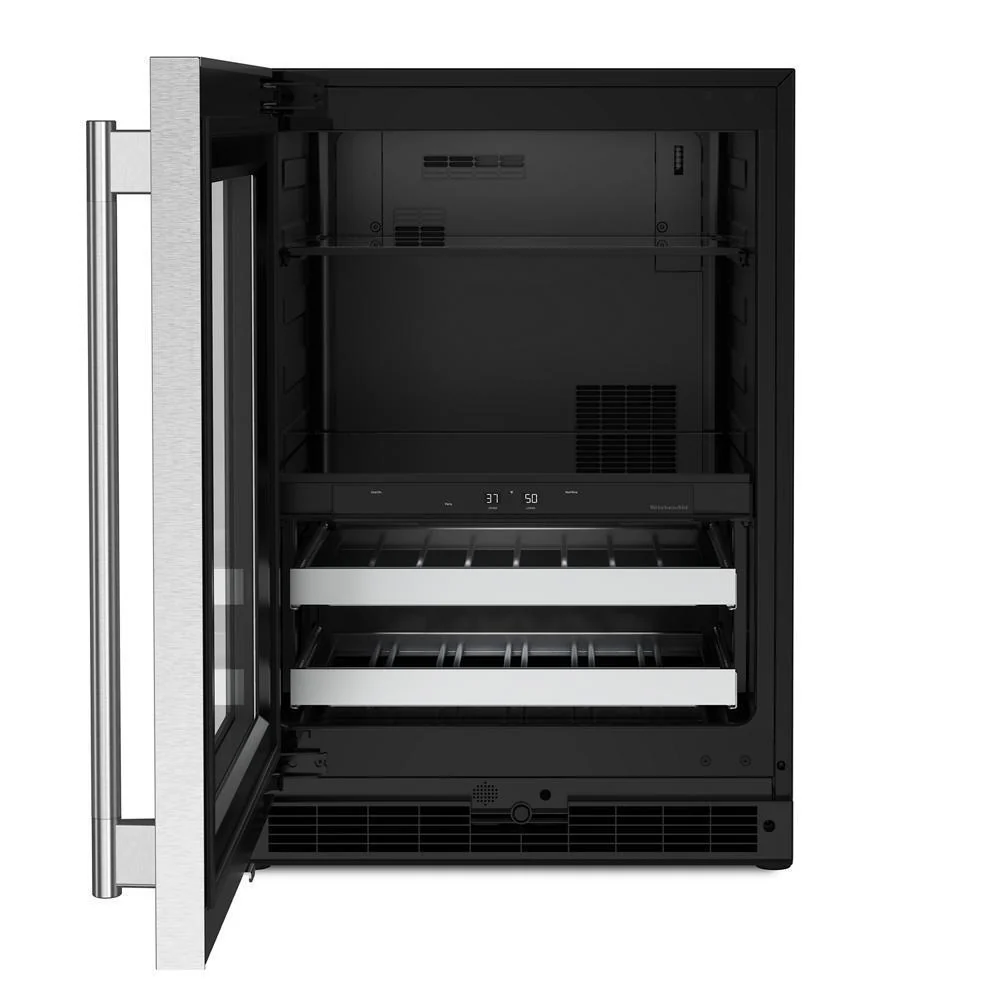 Kitchenaid KUBL524SSB 24" Beverage Center with Glass Door and Metal-Front Racks - Image 8
