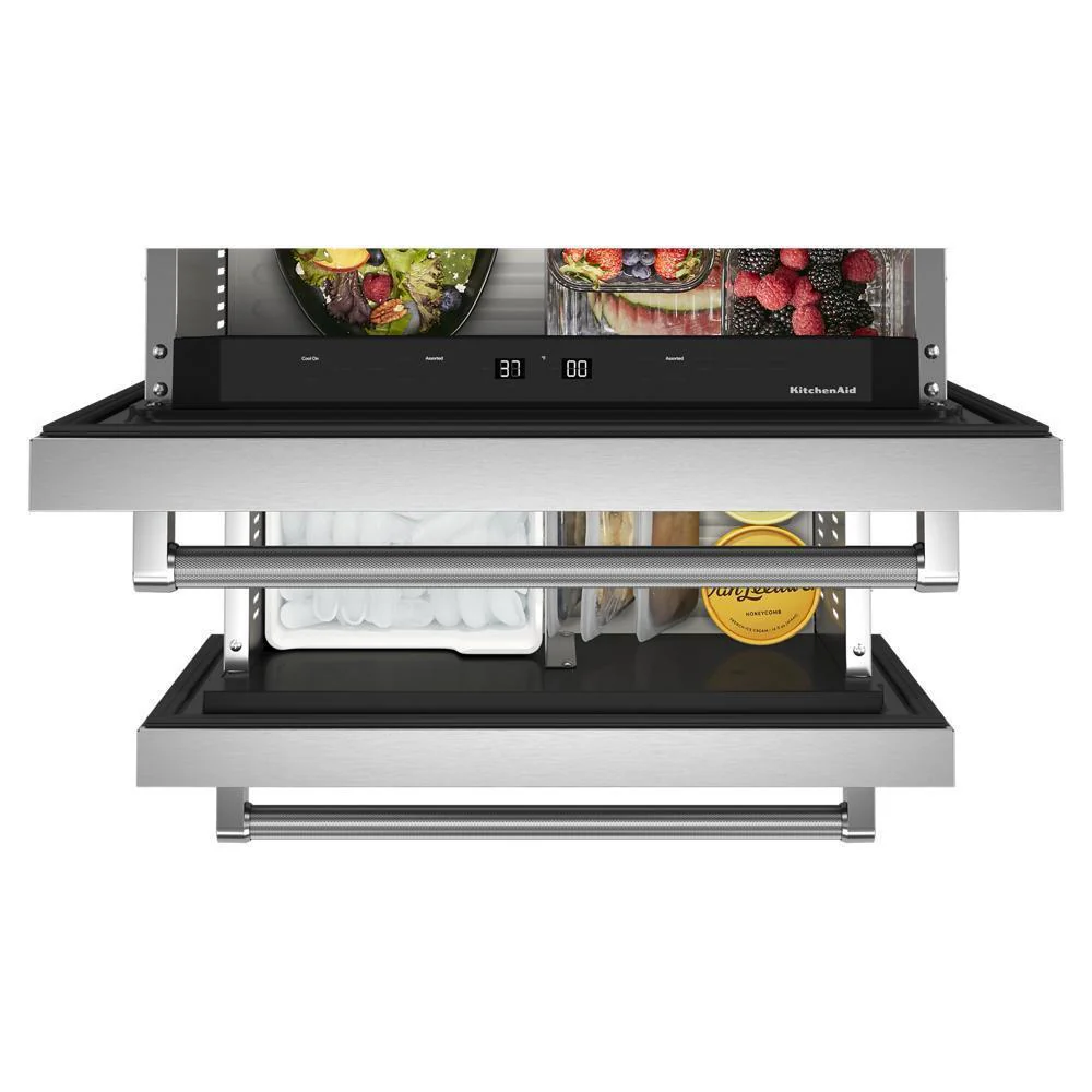 Kitchenaid KUDF204KSB 24" Stainless Steel Undercounter Double-Drawer Refrigerator/Freezer - Image 9