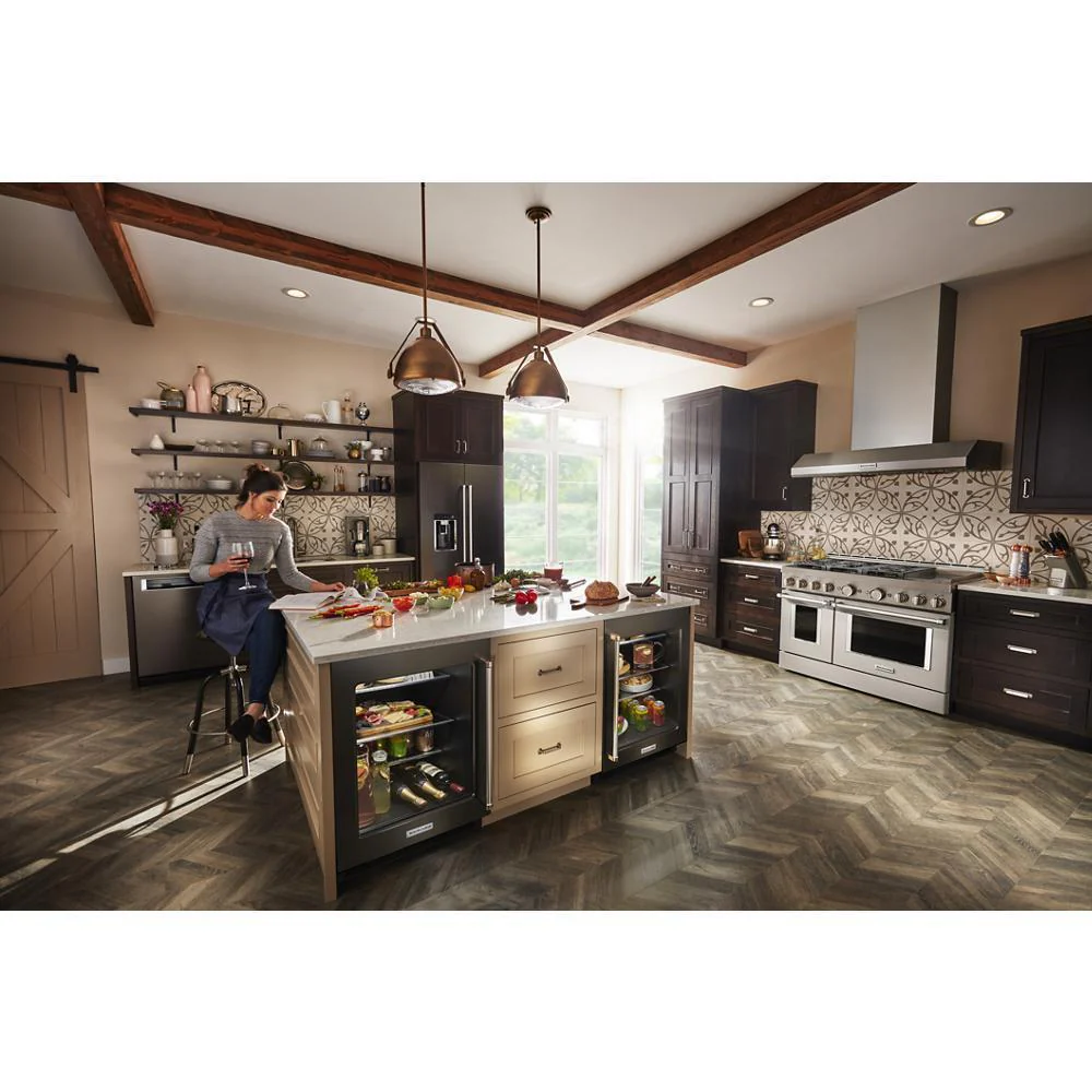 Kitchenaid KURL314KBS 24" Undercounter Refrigerator with Glass Door and Shelves with Metallic Accentsand with PrintShield™ Finish - Image 11