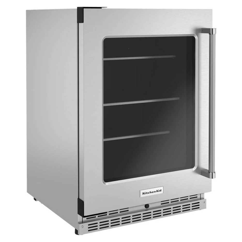 Kitchenaid KURL314KSS 24" Undercounter Refrigerator with Glass Door and Shelves with Metallic Accents - Image 3