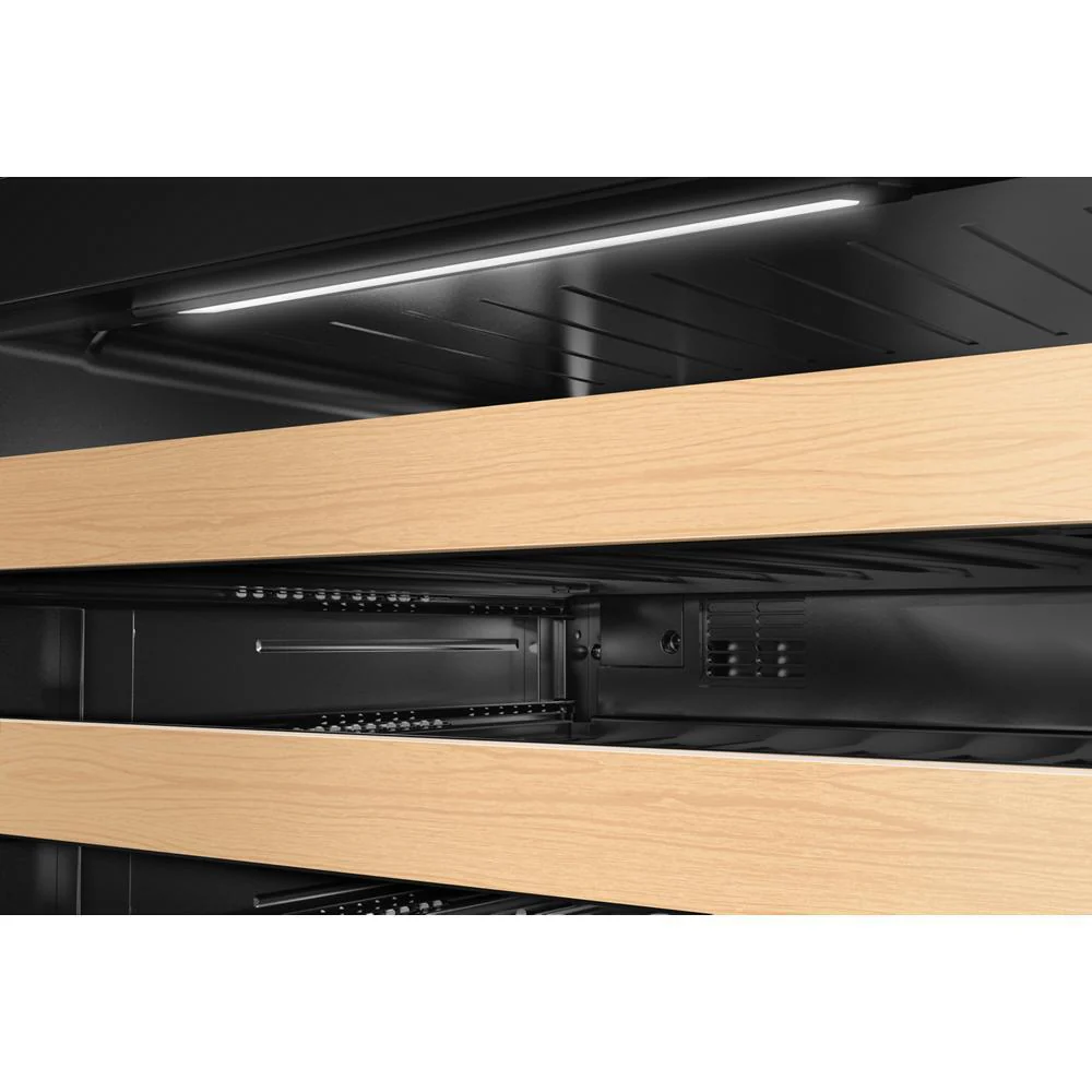 Kitchenaid KUWL524SBE 24" Undercounter Wine Cellar with Full-Extension Wood-Front Racks - Image 3