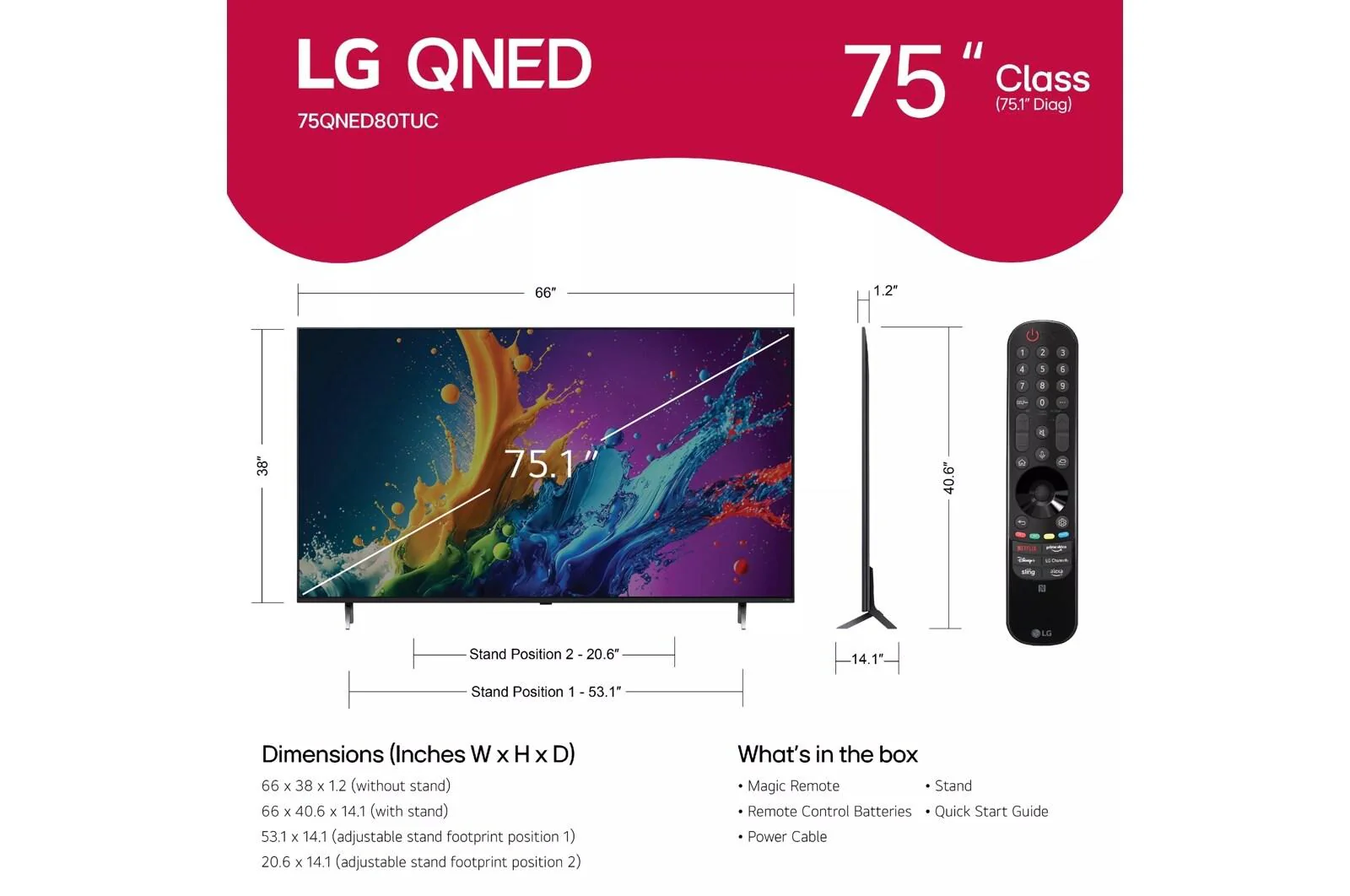 75QNED80TUC LG 75 Inch Class QNED80T Series 4K QNED TV with webOS 24 - Image 7