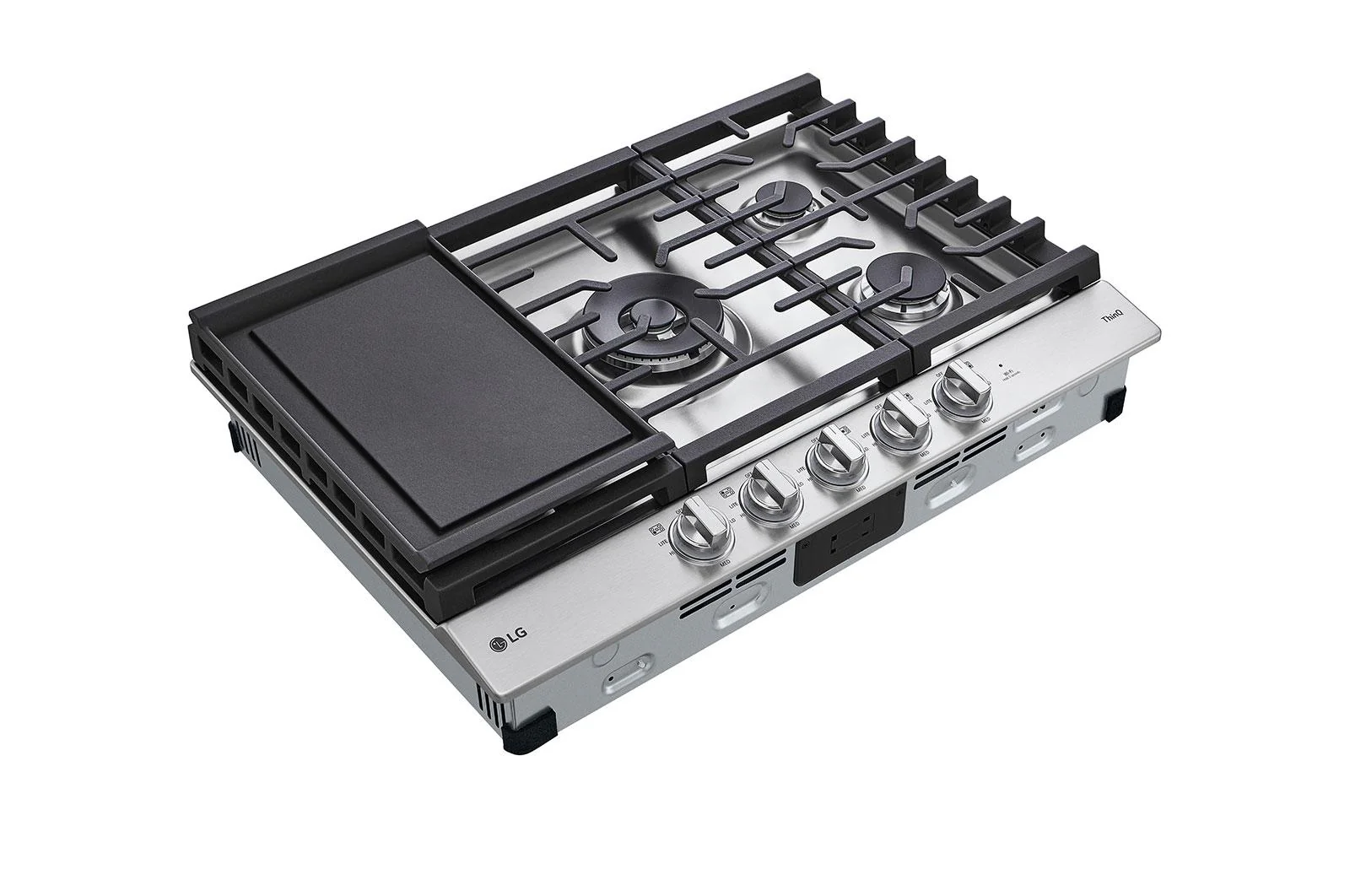 Lg CBGJ3027S 30 Inch Smart Gas Cooktop with UltraHeat™ 22K BTU Dual Burner and LED Knobs - Image 5