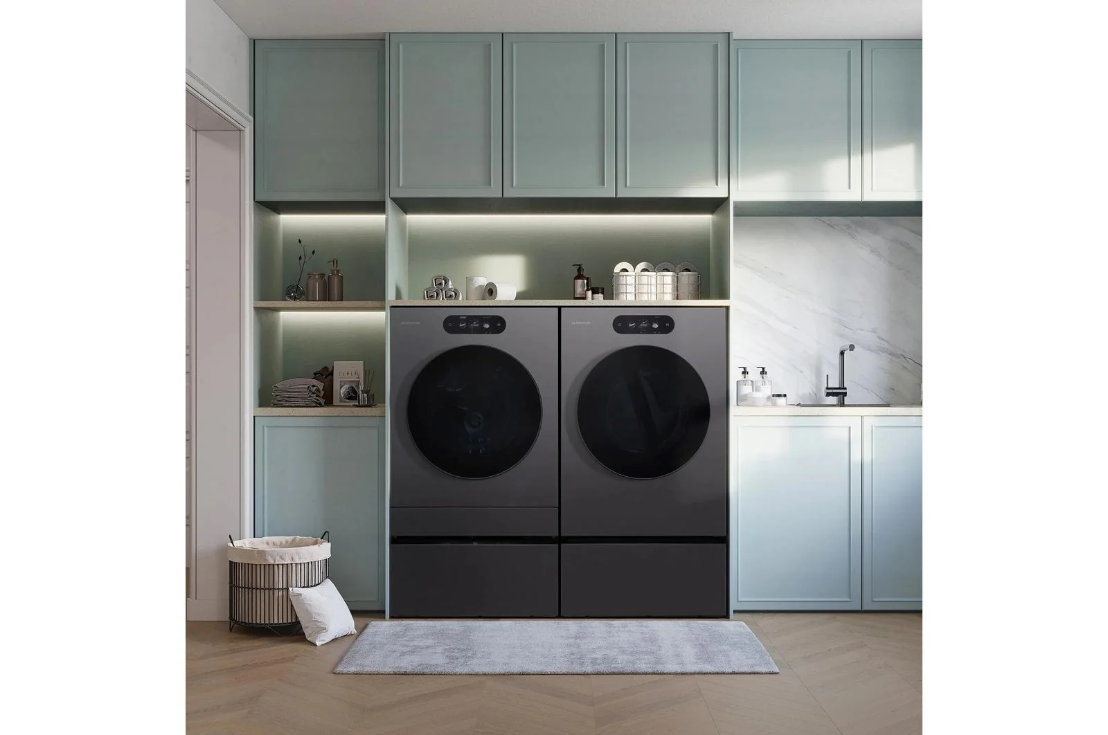 DLEX9900B LG SIGNATURE 9.0 cu. ft. Mega Capacity Smart Front Load Electric Dryer with Built-In Intelligence, TurboSteam® and Touch LCD Control - Image 14