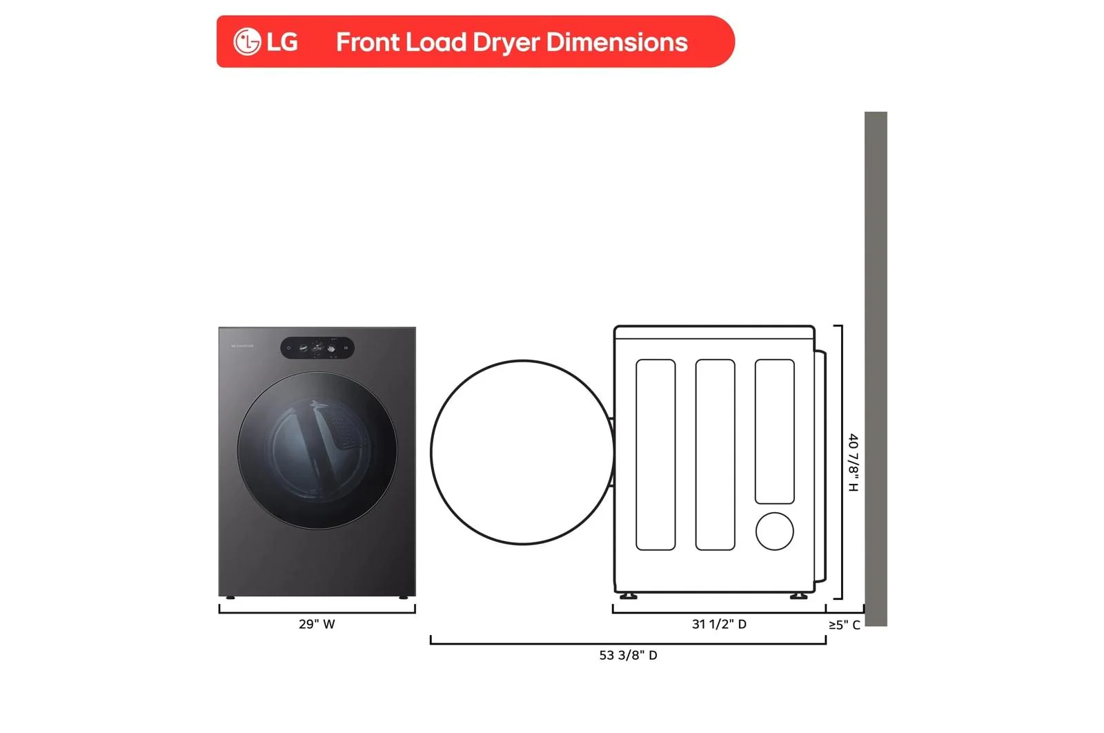 DLEX9900B LG SIGNATURE 9.0 cu. ft. Mega Capacity Smart Front Load Electric Dryer with Built-In Intelligence, TurboSteam® and Touch LCD Control - Image 4