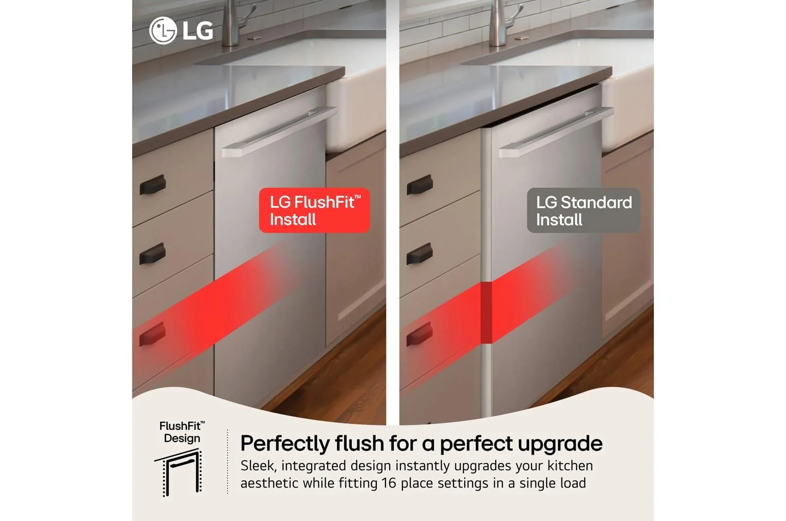 Lg LDNPM545S Smart FlushFit™ Top Control Dishwasher with 1-Hour Wash & Dry, QuadWash® Pro, and Dynamic Heat Dry™ w/AutoVent Dry™ - Image 8