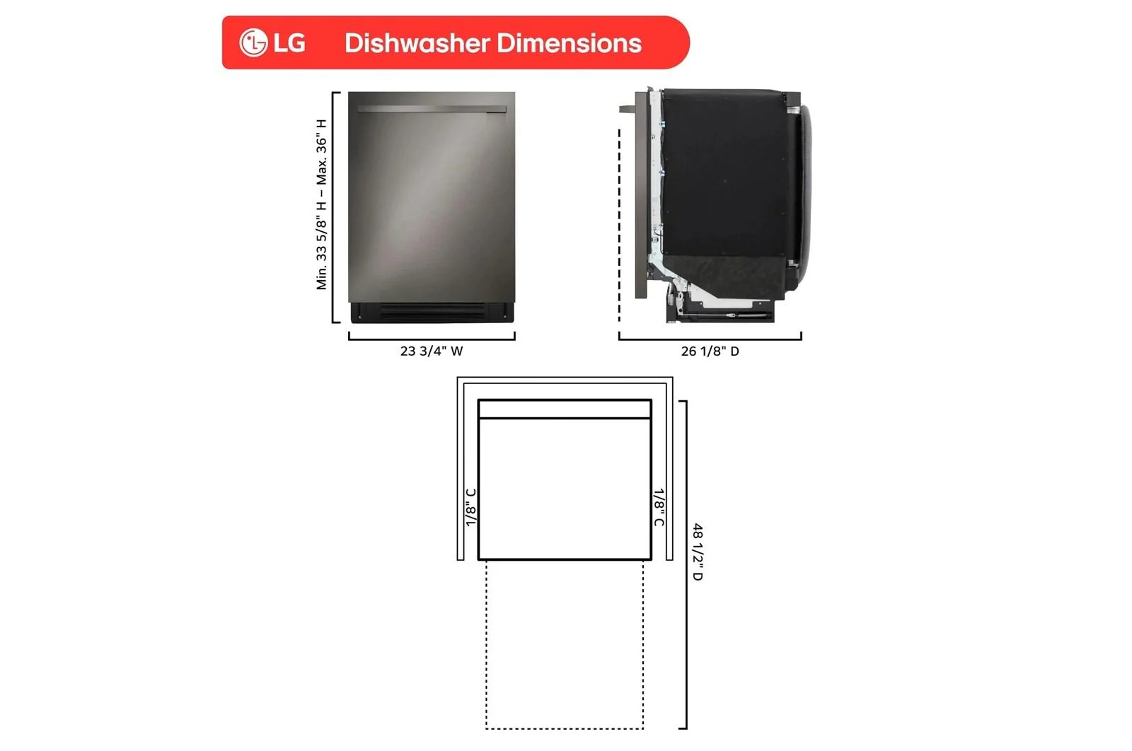 Lg LDNTH753D Smart FlushFit™ Top Control Dishwasher with 1-Hour Wash & Dry, QuadWash® Pro, TrueSteam® and Dynamic Heat Dry™ w/AutoVent Dry™ - Image 2
