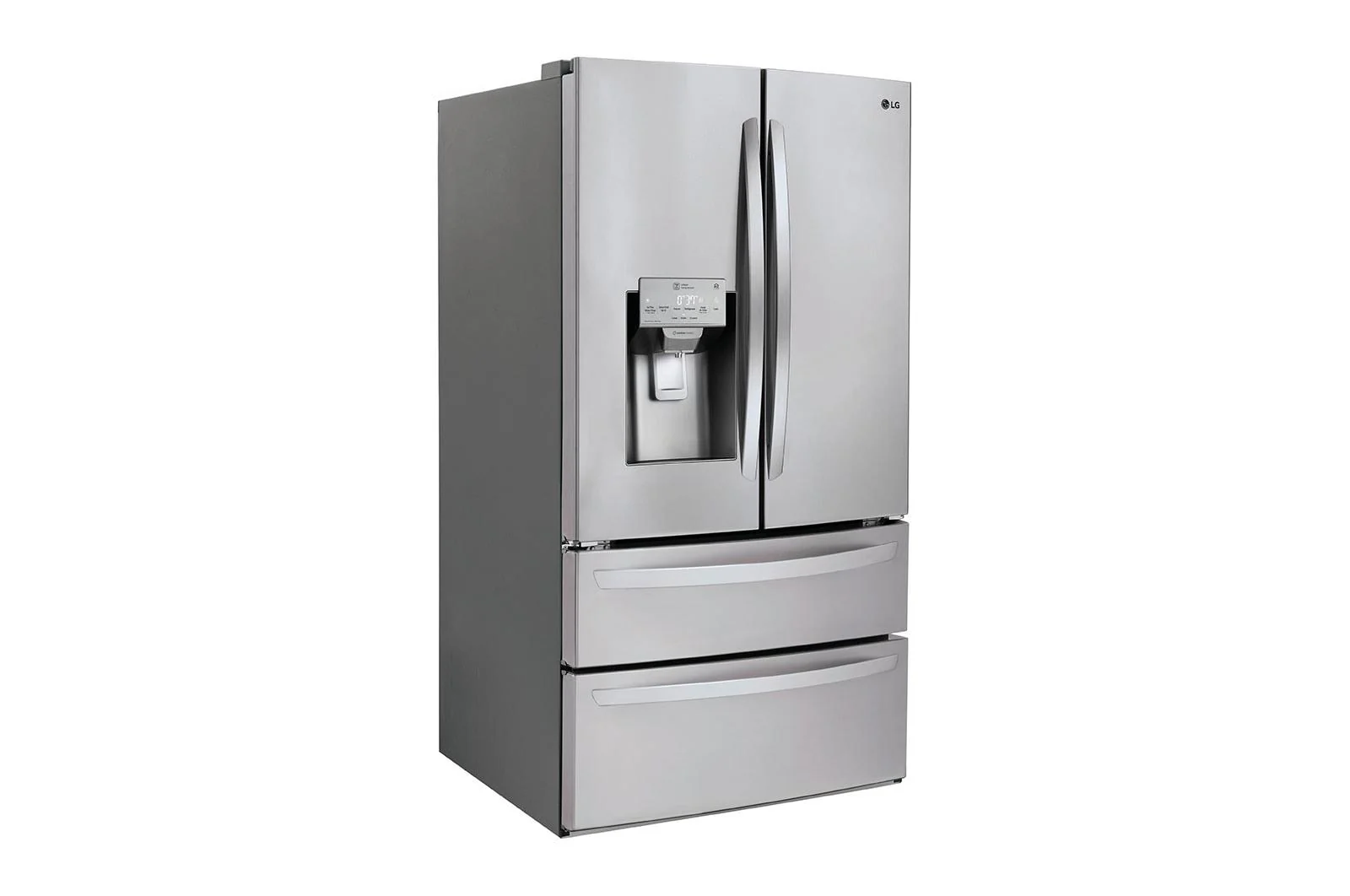 Lg LMXS28626S 28 cu. ft. 4-Door French Door, Standard Depth, Ice & Water, Double Freezer, Stainless Steel - Image 3