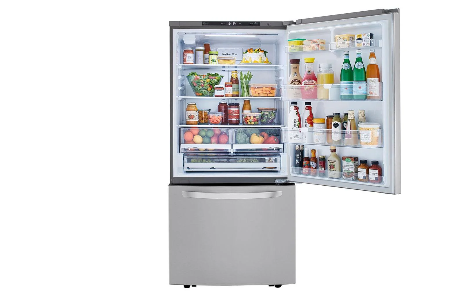 Lg LRDCS2603S 26 cu. ft. 33 Inch Wide Bottom Freezer Refrigerator - Stainless Steel - Image 5
