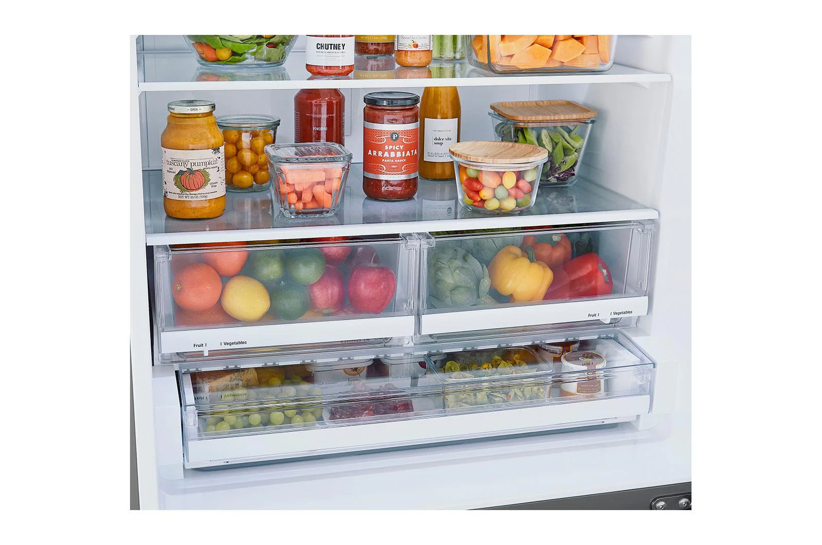 Lg LRDCS2603S 26 cu. ft. 33 Inch Wide Bottom Freezer Refrigerator - Stainless Steel - Image 9