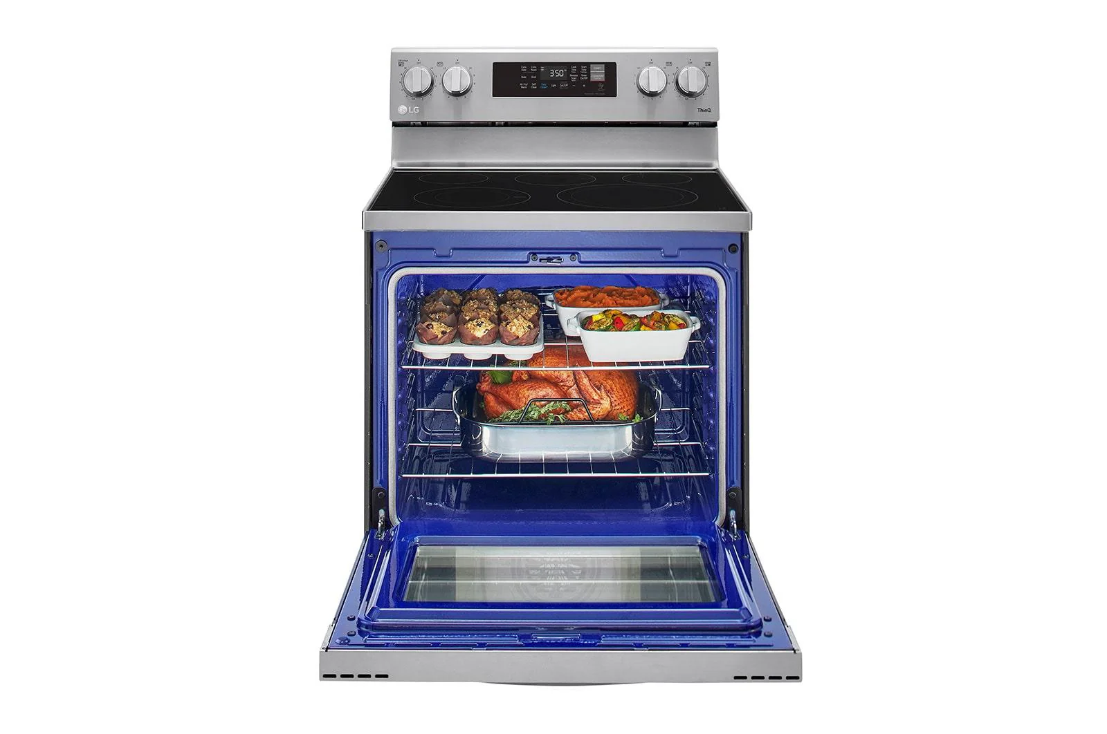 Lg LREL6323S 6.3 cu. ft. Smart Wi-Fi Enabled Fan Convection Electric Range with Air Fry & EasyClean® - Image 6