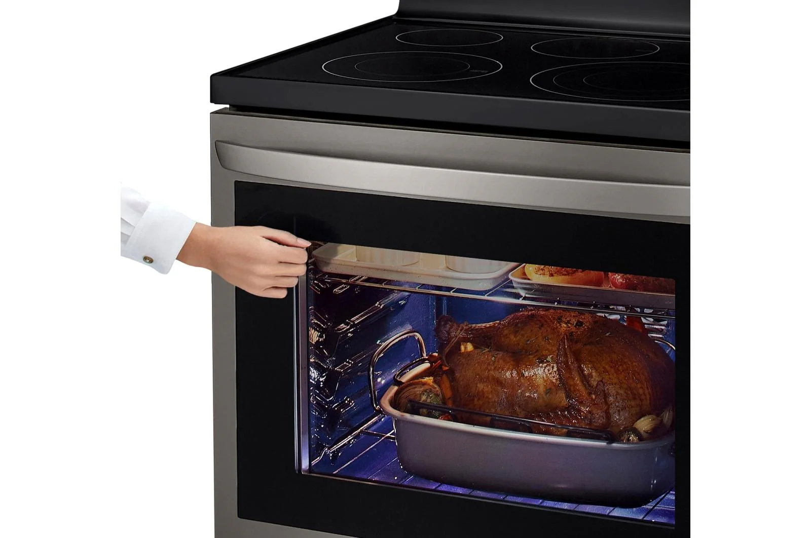 Lg LREL6325D 6.3 cu ft. Smart Wi-Fi Enabled True Convection InstaView® Electric Range with Air Fry - Image 7