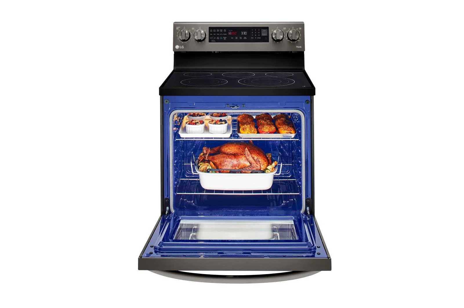 Lg LREL6325D 6.3 cu ft. Smart Wi-Fi Enabled True Convection InstaView® Electric Range with Air Fry - Image 9