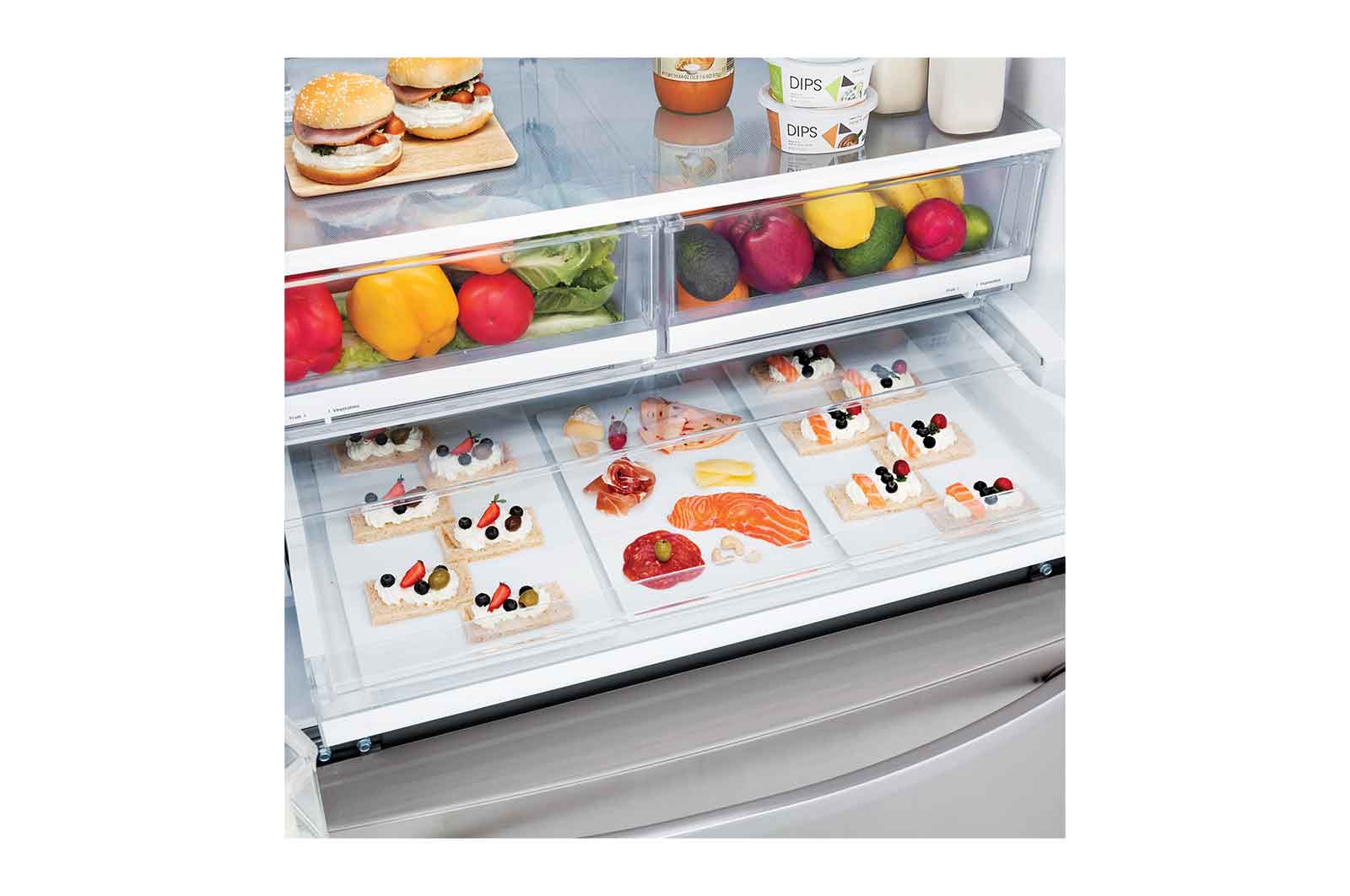 Lg LRFS28XBS 28 cu. ft. 3 Door French Door, Standard Depth, Ice and Water with Single Ice Maker - Image 9