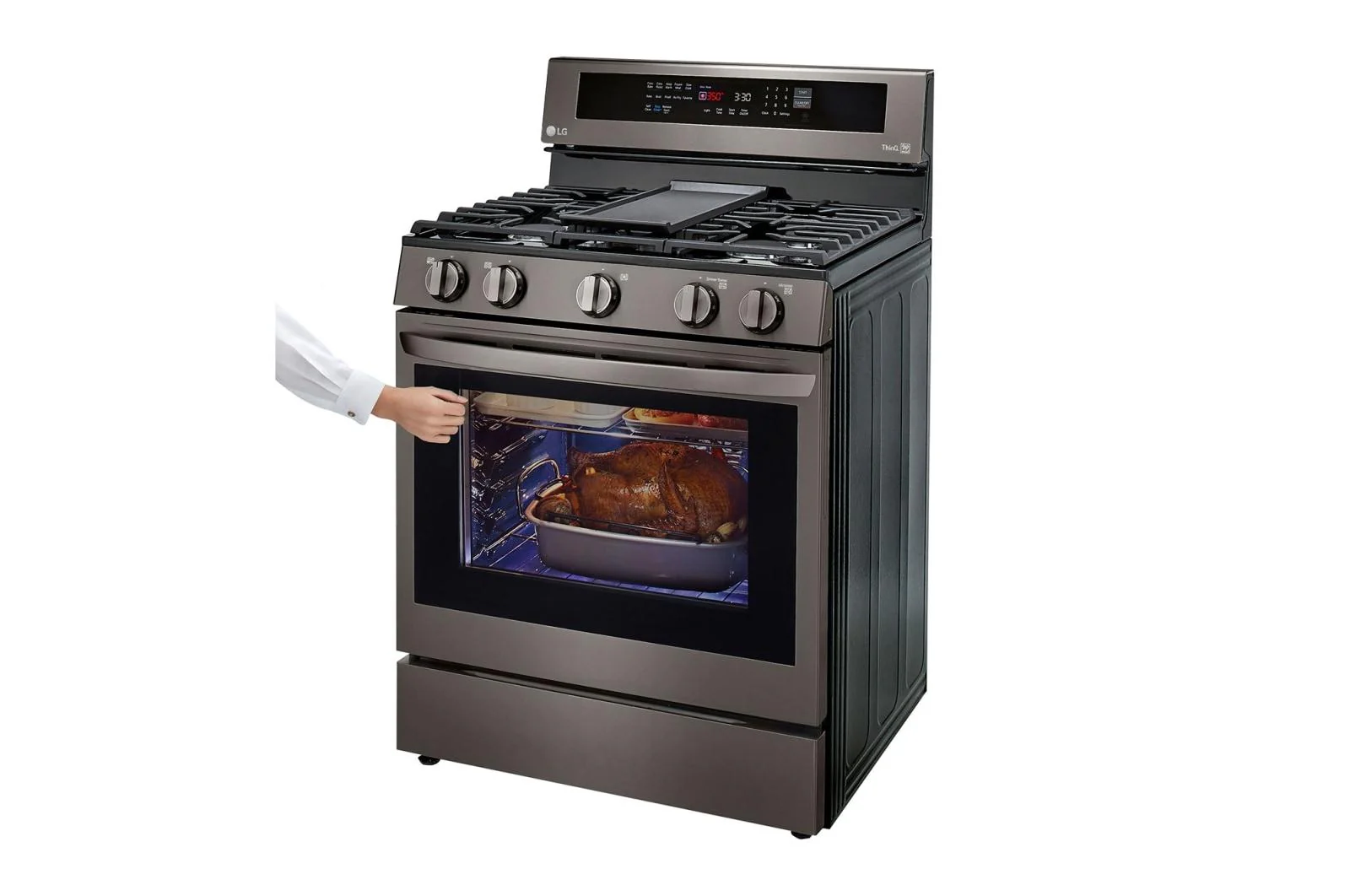 Lg LRGL5825D 5.8 cu ft. Smart Wi-Fi Enabled True Convection InstaView® Gas Range with Air Fry - Image 6