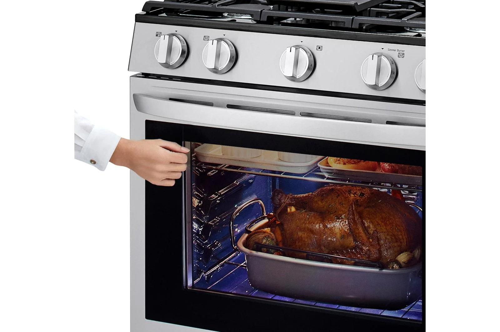 Lg LRGL5825F 5.8 cu ft. Smart Wi-Fi Enabled True Convection InstaView® Gas Range with Air Fry - Image 7