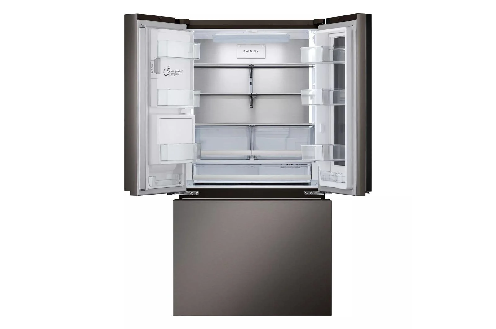 Lg LRYKC2606D 26 cu. ft. Smart Mirror InstaView® Counter-Depth MAX™ French Door Refrigerator with Four Types of Ice - Image 4
