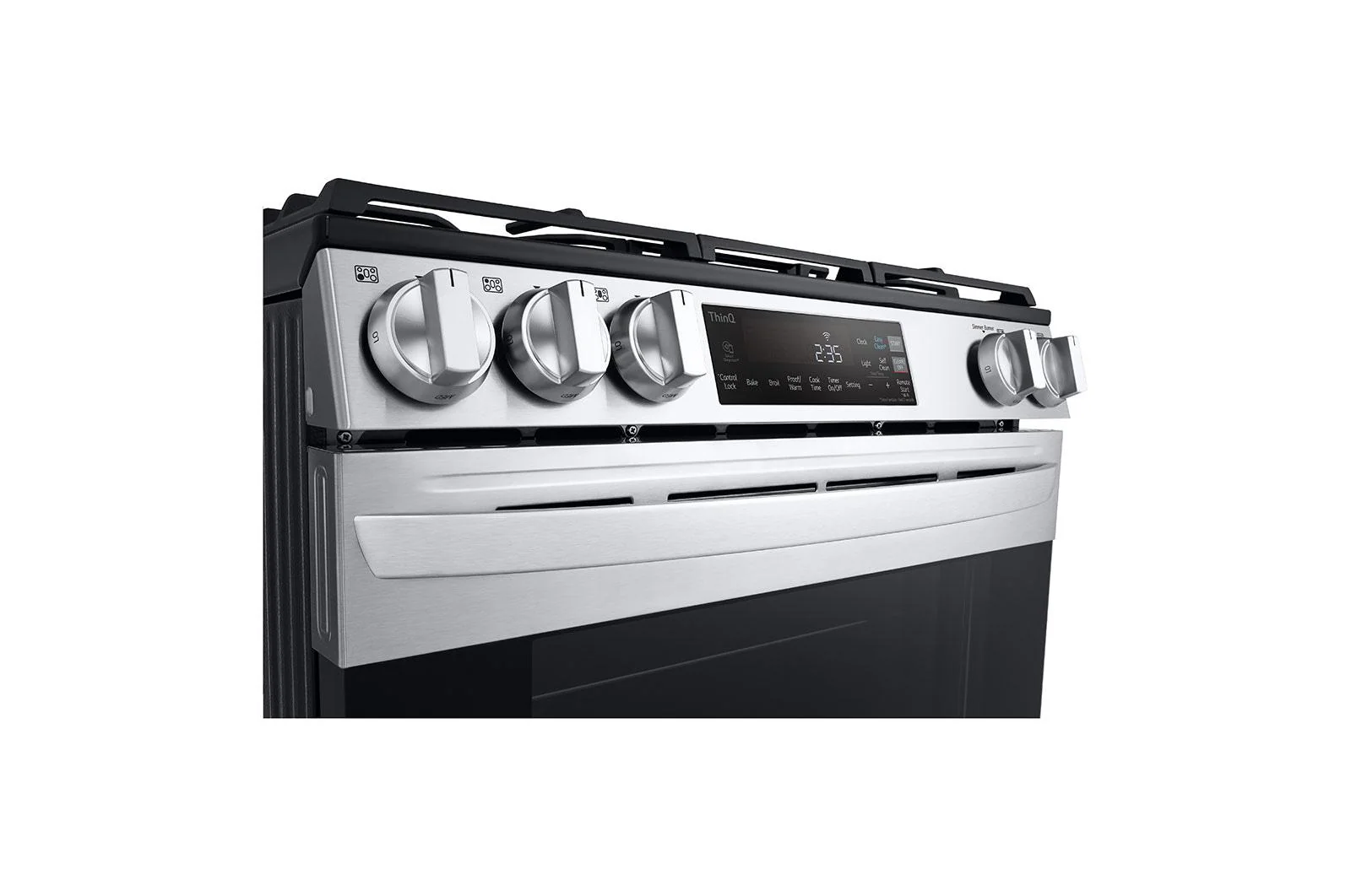 Lg LSGL5831F 5.8 cu. ft. Gas Single OvenSlide-in Range, EasyClean® plus Self Clean, ThinQ™, Printproof™ StainlessSteel - Image 8