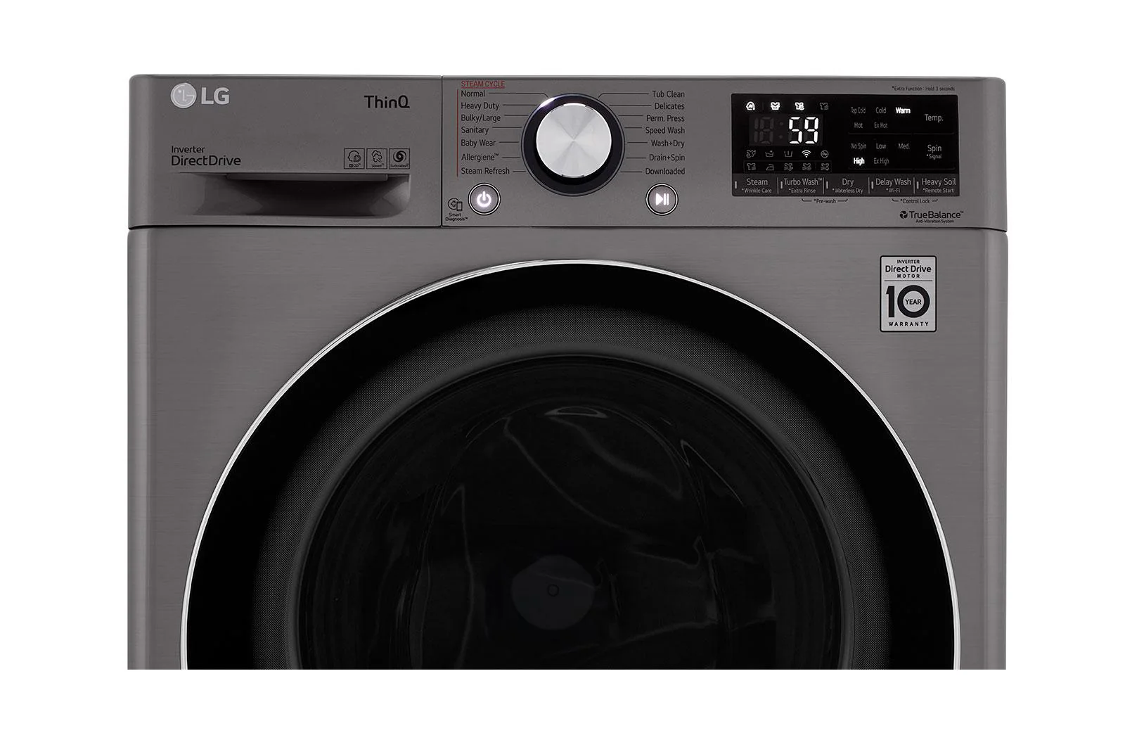 Lg WM3555HVA 2.4 cu. ft. Smart Wi-Fi Enabled Compact Front Load All-In-One Washer/Dryer Combo with Built-In Intelligence - Image 5