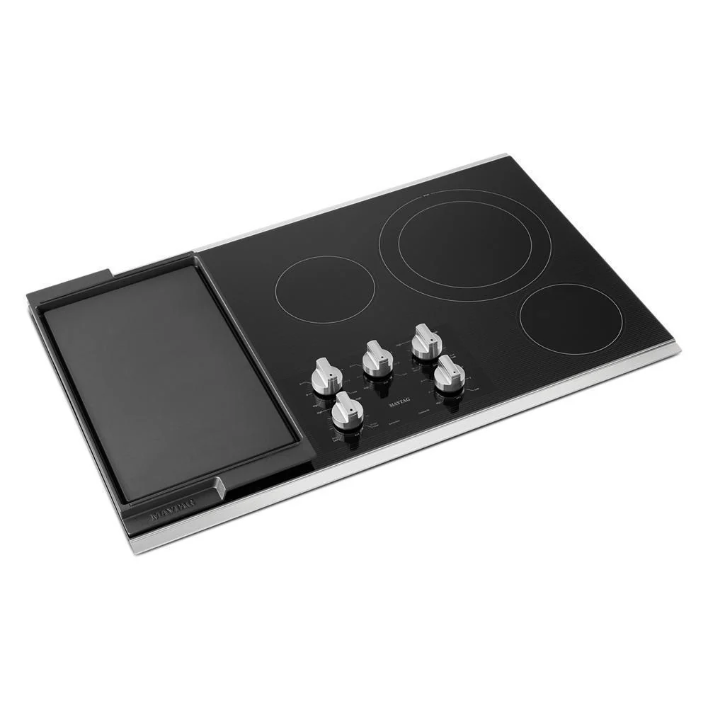 Maytag MEC8836HS 36-Inch Electric Cooktop with Reversible Grill and Griddle - Image 3