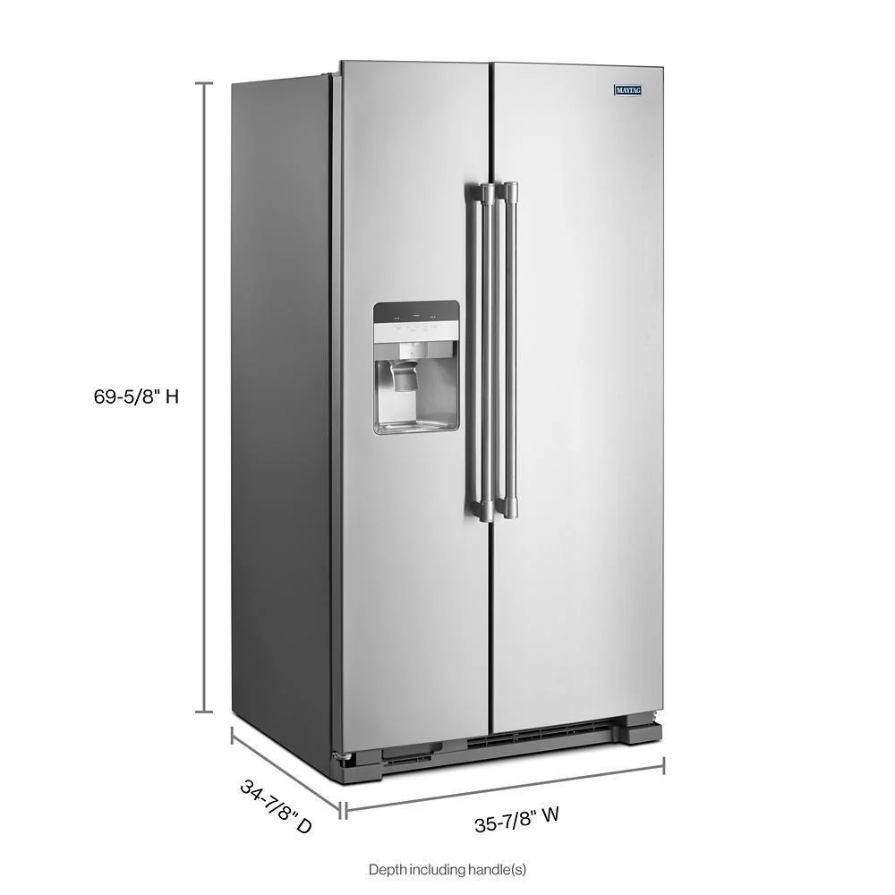 Maytag MSS25C4MGZ 36-Inch Wide Side-by-Side Refrigerator with Exterior Ice and Water Dispenser - 25 Cu. Ft. - Image 5