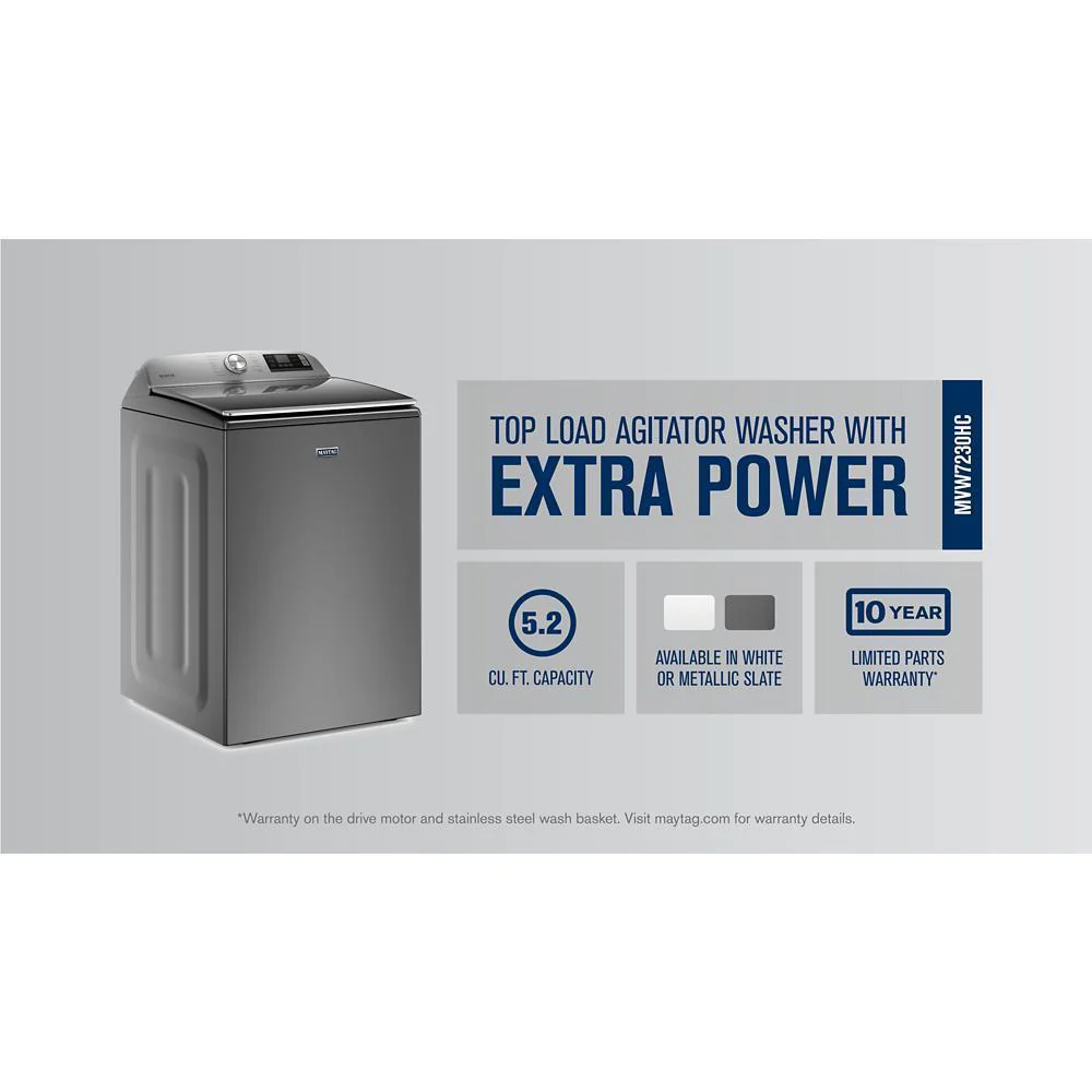 Maytag MVW7230HC Smart Top Load Washer with Extra Power - 5.2 cu. ft. - Image 9