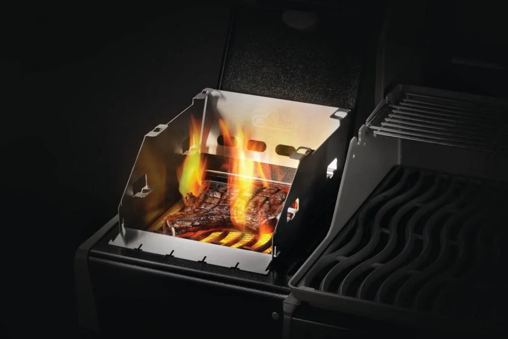 Napoleon Bbq 71302 Side Burner Windshield - Small with Skewer Rack - Image 4
