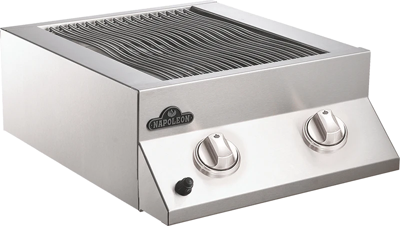 Napoleon Bbq BISB245NFT Built-in Flat Top Dual Side Burner Range Burners , Stainless Steel , Natural Gas