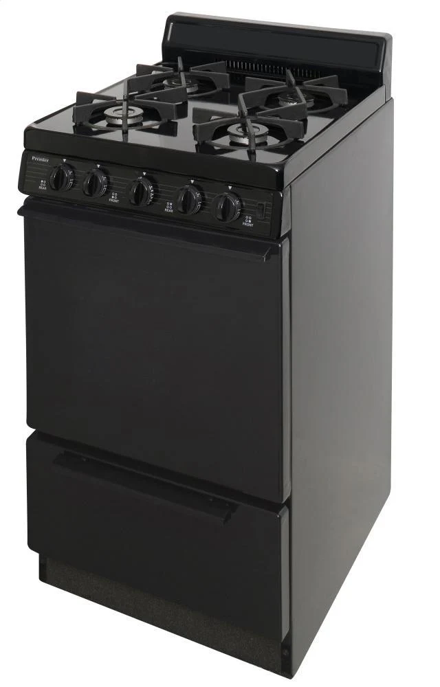 Premier SHK100BP 20 in. Freestanding Sealed Burner Gas Range in Black - Image 3