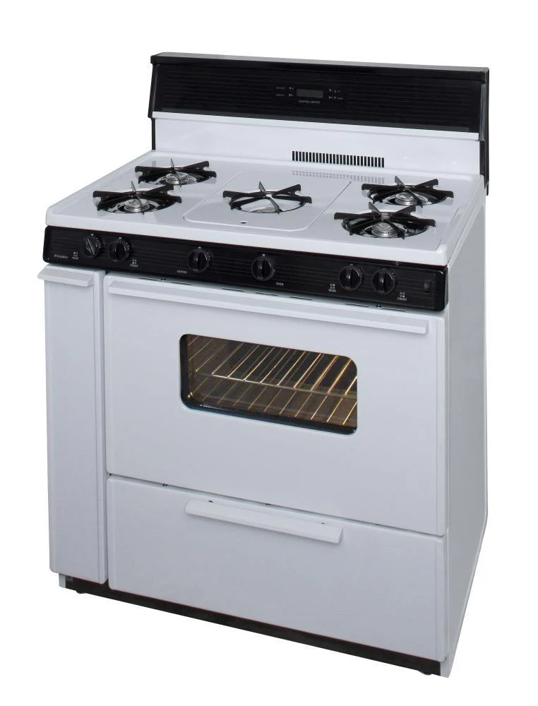 Premier SLK249WP0 36 in. Freestanding Gas Range with 5th Burner and Griddle Package in White - Image 3