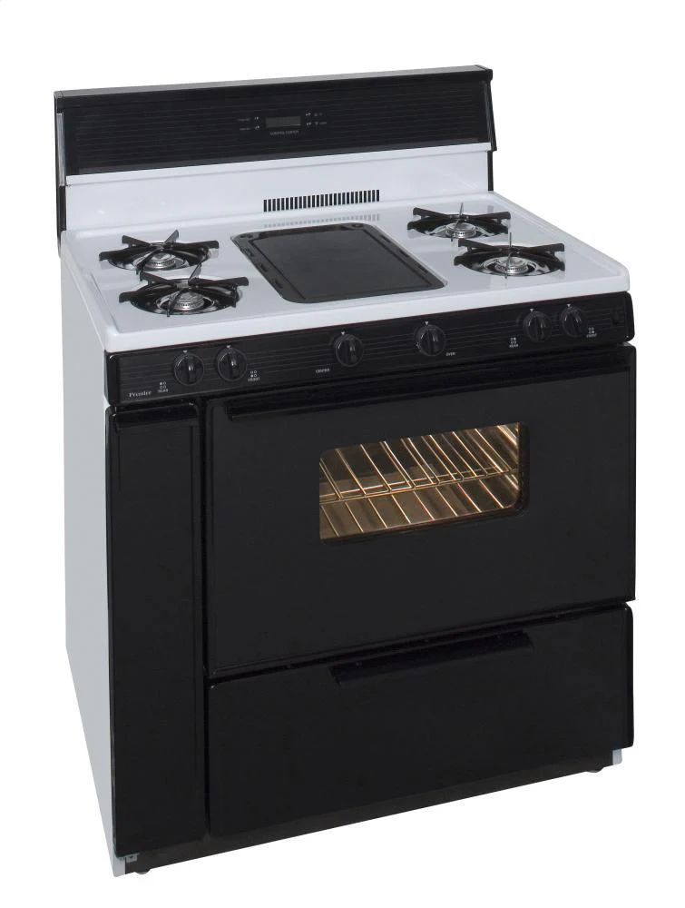Premier SLK849WP0 36 in. Freestanding Gas Range with 5th Burner and Griddle Package in White - Image 2