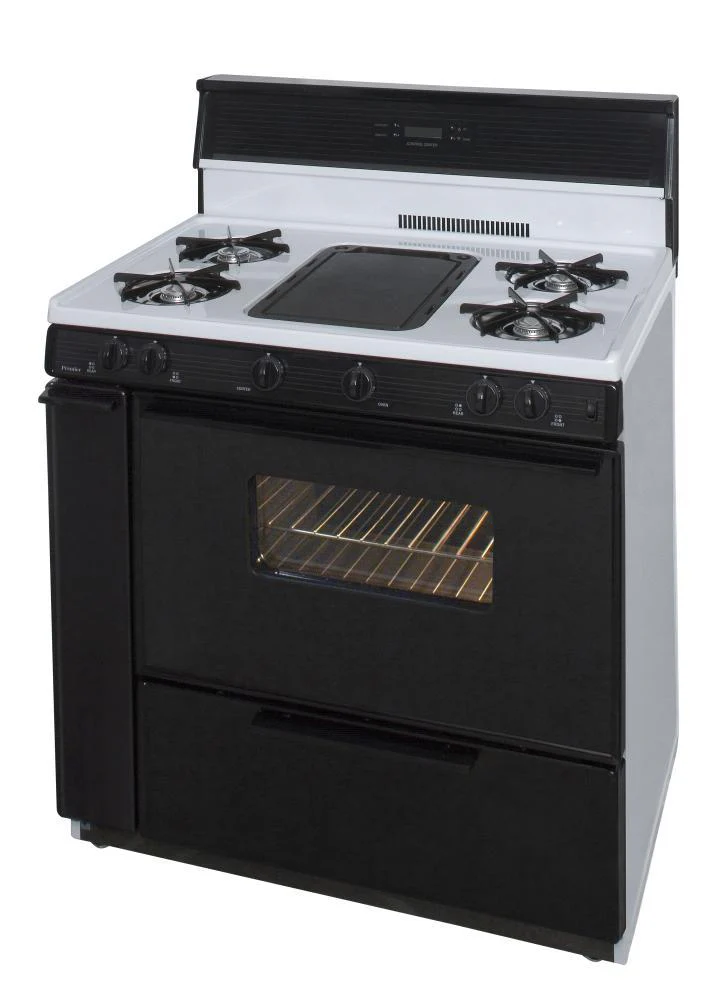 Premier SLK849WP0 36 in. Freestanding Gas Range with 5th Burner and Griddle Package in White - Image 3