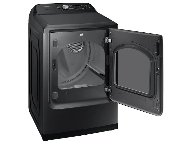 Samsung DVE50R5200V 7.4 cu. ft. Capacity Electric Dryer with Sensor Dry in Brushed Black - Image 3