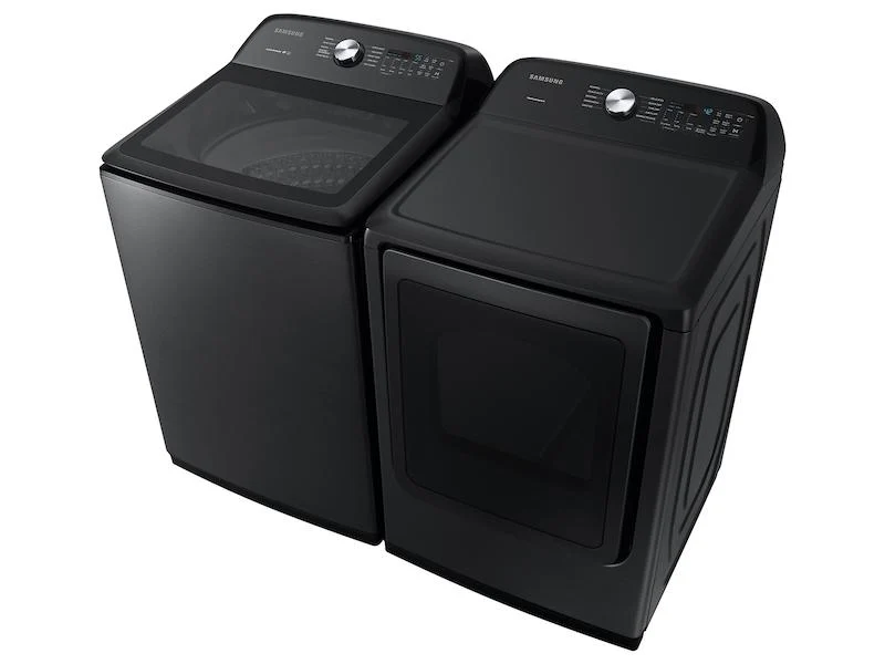 Samsung DVE50R5200V 7.4 cu. ft. Capacity Electric Dryer with Sensor Dry in Brushed Black - Image 8