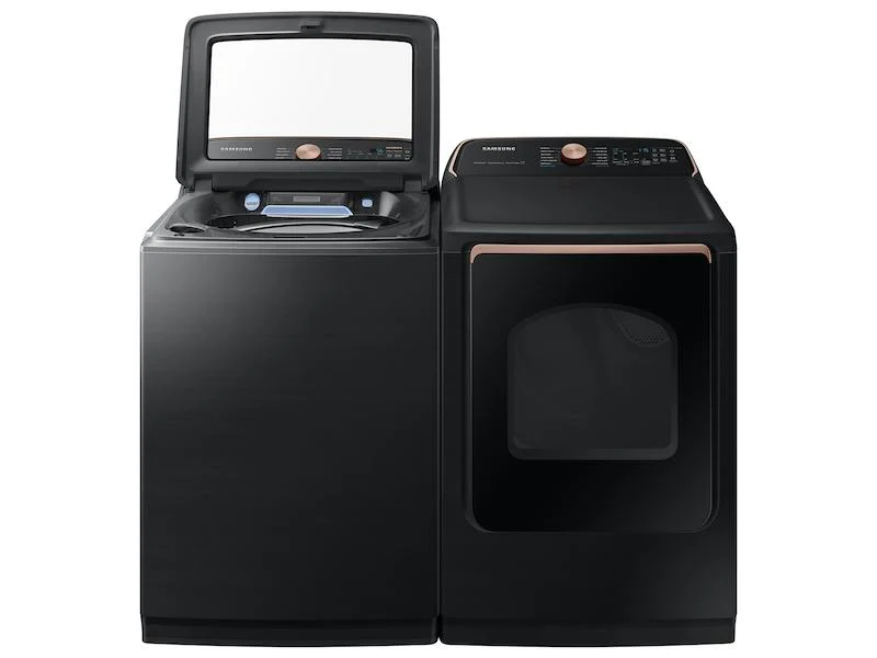 Samsung DVE55A7700V 7.4 cu. ft. Smart Electric Dryer with Steam Sanitize+ in Brushed Black - Image 10